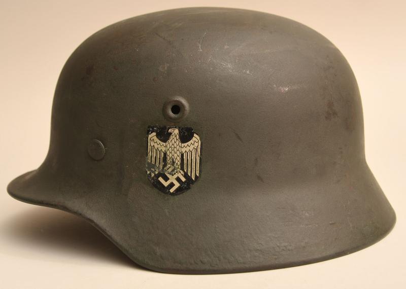 GERMAN WWII ARMY M40 HUGE SIZE SINGLE DECAL COMBAT HELMET