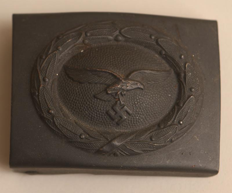 GERMAN WWII LUFTWAFFE GREY BLUE ENLISTED MANS BELT BUCKLE, MINT.