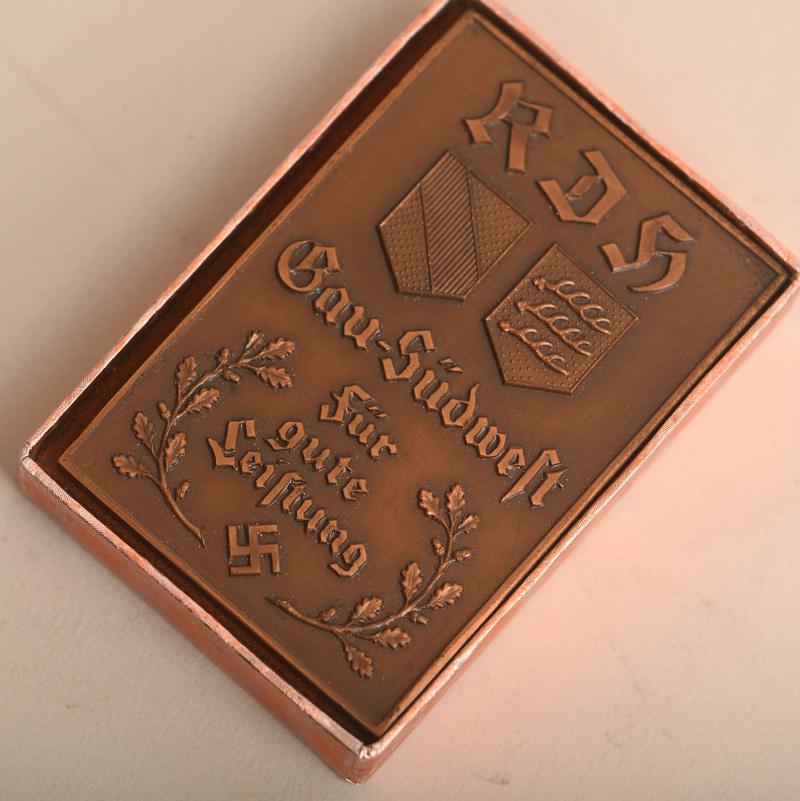 GERMAN WWII REICH ASSOCIATION FOR DOGS PLAQUE.