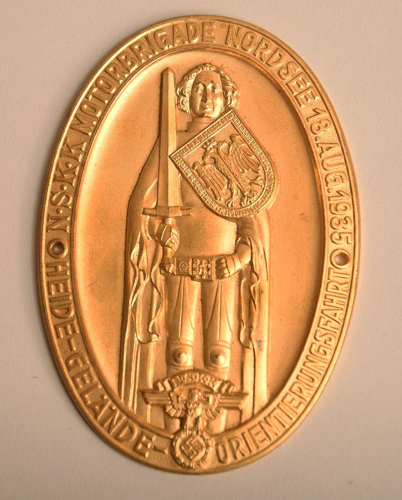 GERMAN WWII NSKK NORDSEE MEETING PLAQUE.