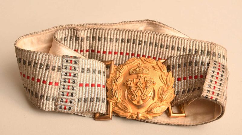 GERMAN WWI IMPERIAL GERMAN NAVAL OFFICERS BROCADE BELT.