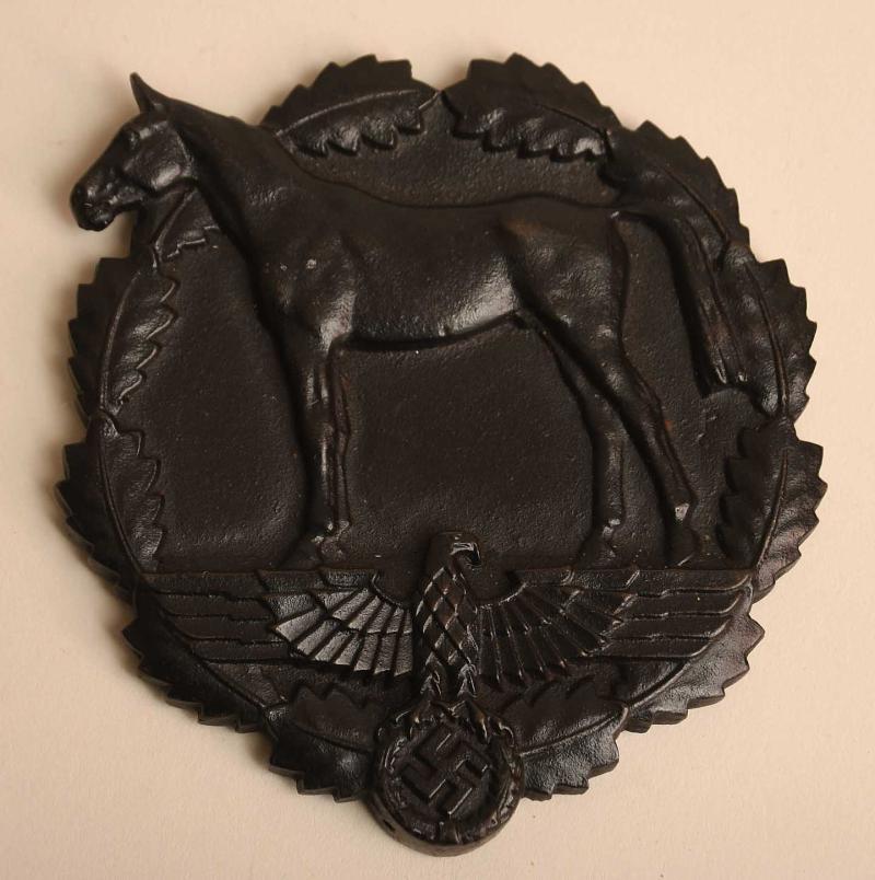 GERMAN WWII SA RIDING PLAQUE.