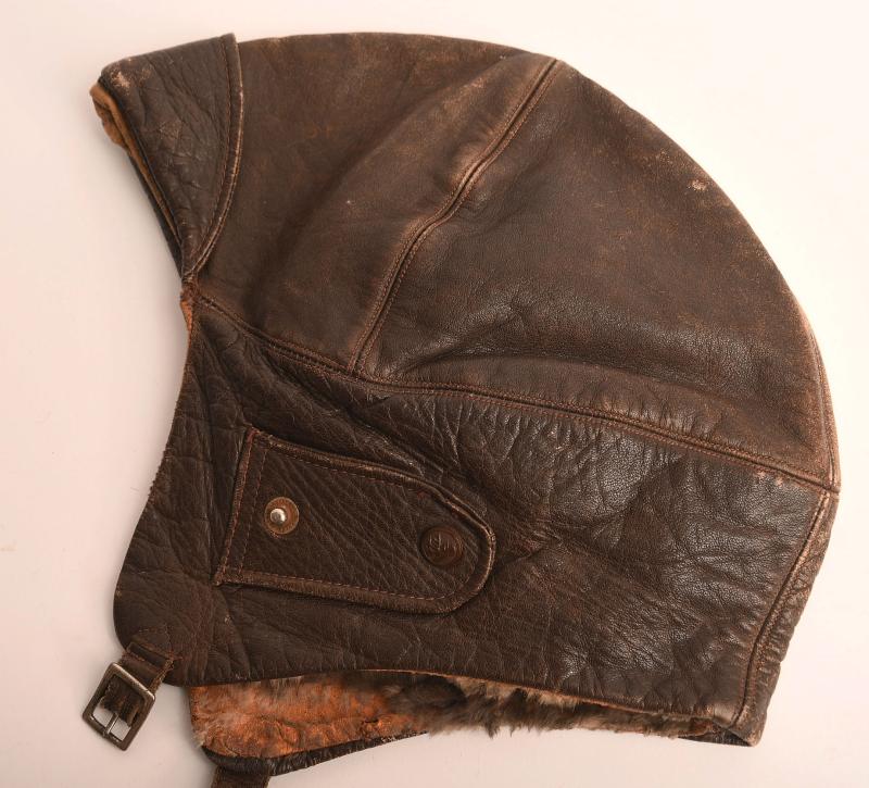 BRITISH WWI FLYING HELMET.