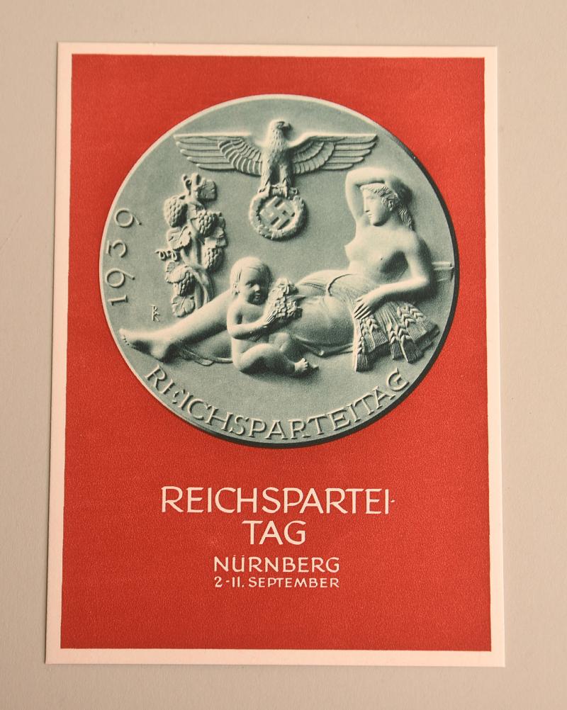 GERMAN WWII REICH PARTY DAY 1939 POSTCARD.