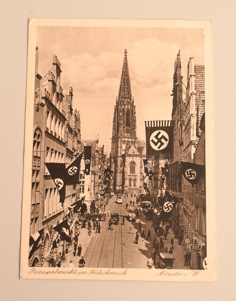 GERMAN WWII MUNSTER POSTCARD.