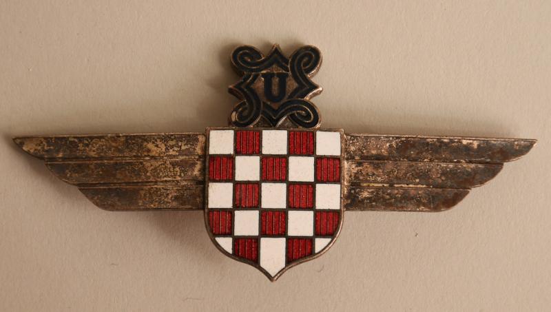 GERMAN WWII CROAT AIR FORCE PILOTS WINGS.