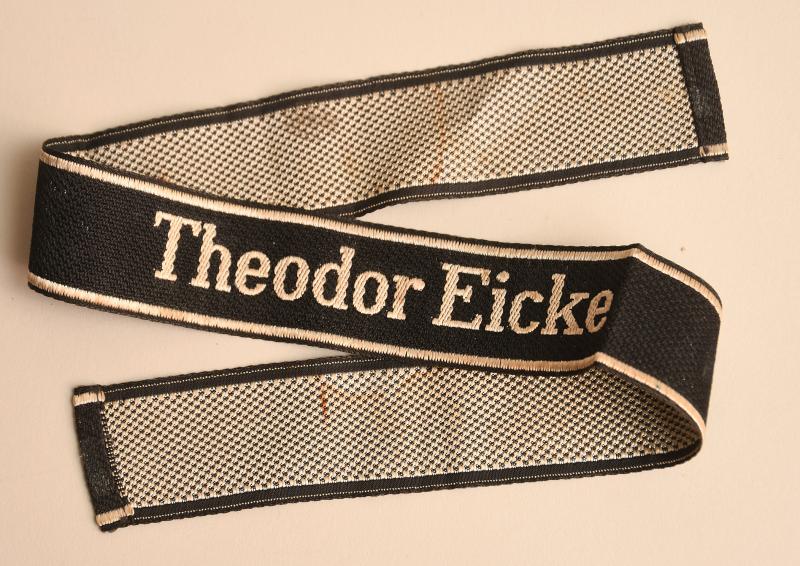 GERMAN WWII THEODOR EICKE SS ENLISTED RANKS CUFF TITLE.