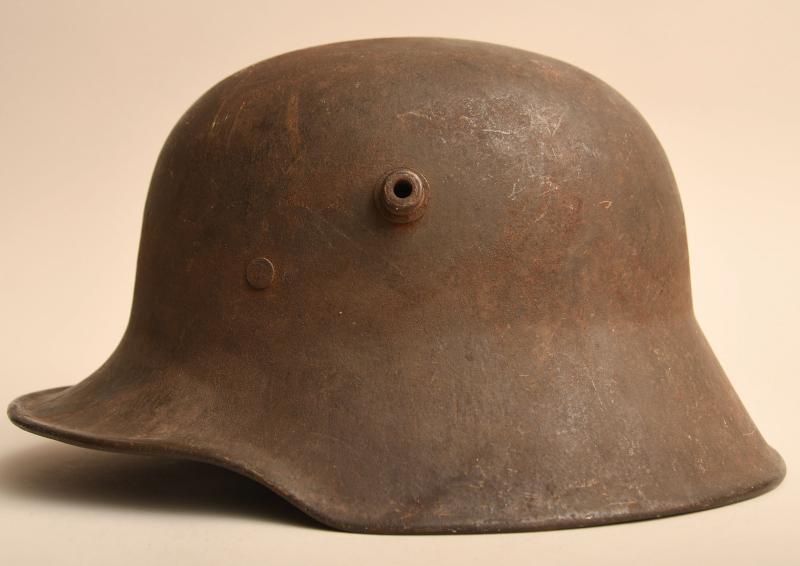 GERMAN WWI M.18 HELMET.