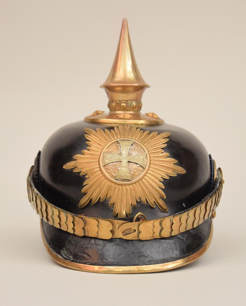 GERMAN WWI MECKLENBURG STRELITZ RESERVE OFFICERS HELMET.