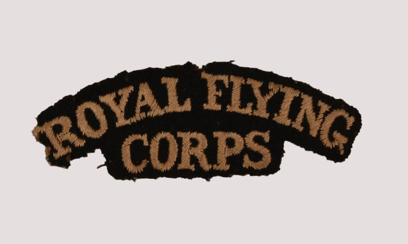 BRITISH WWI ROYAL FLYING CORPS SHOULDER TITLE.