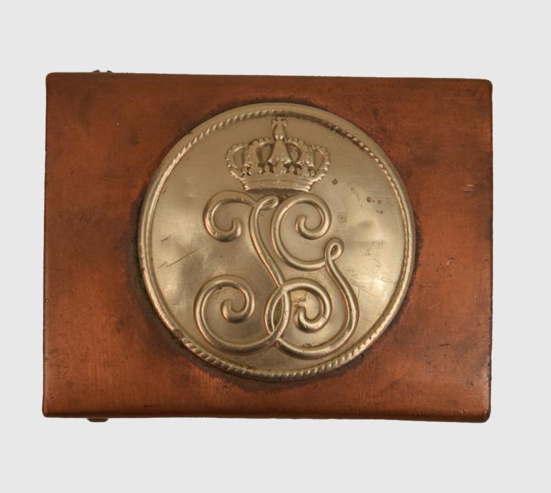 GERMAN IMPERIAL SAXON INFANTRY REGIMENT NUMBER 107 ENLISTED MAN’S BELT BUCKLE.