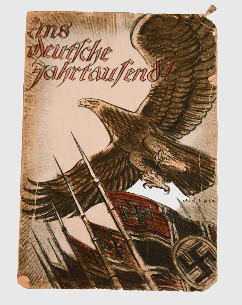 GERMAN WWII COLOUR ART POSTCARD.