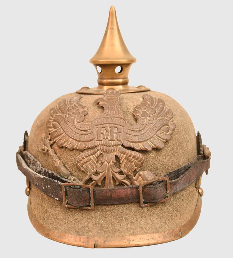 GERMAN WWI PRUSSIAN FELT ERSATZ PICKELHAUBE.