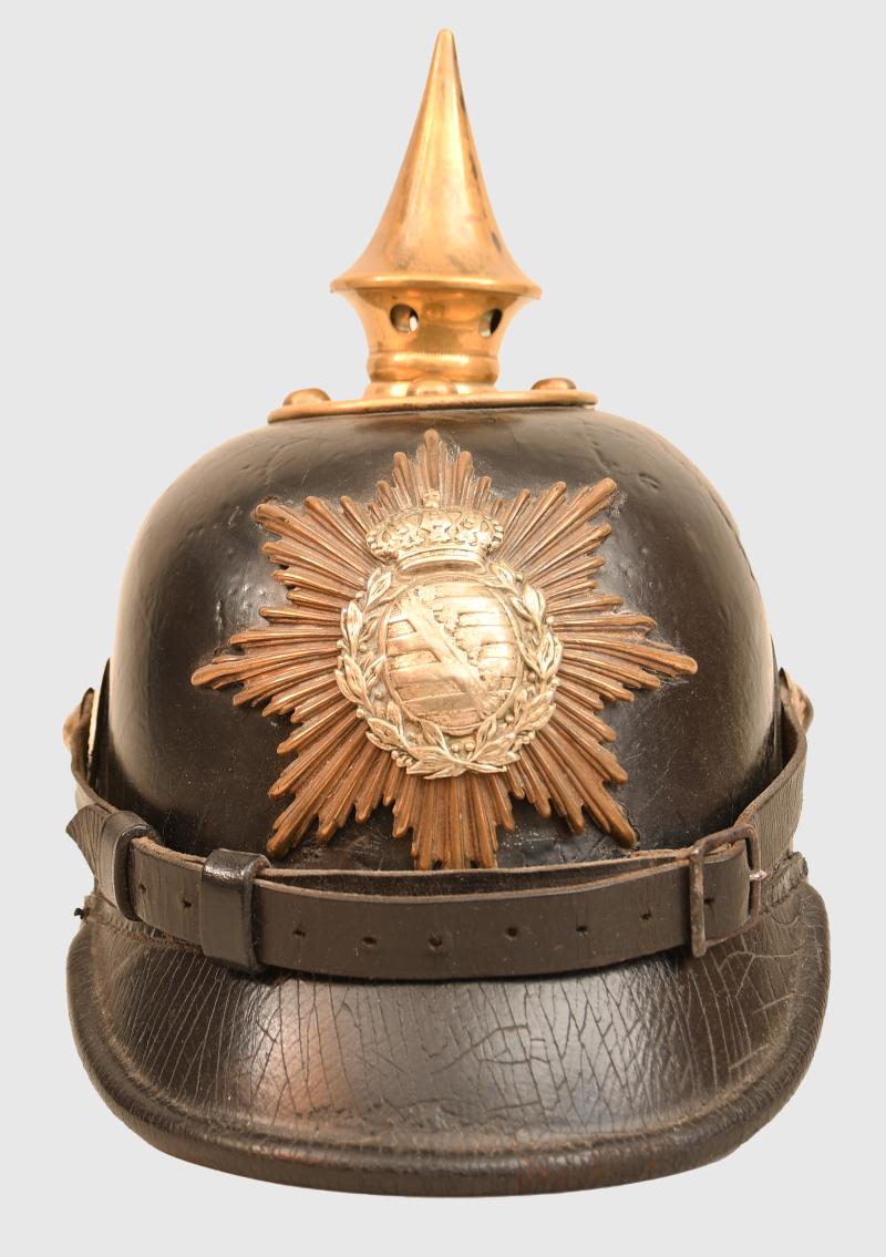 GERMAN WWI SAXON REGT 106 MODEL 1887 PICKELHAUBE