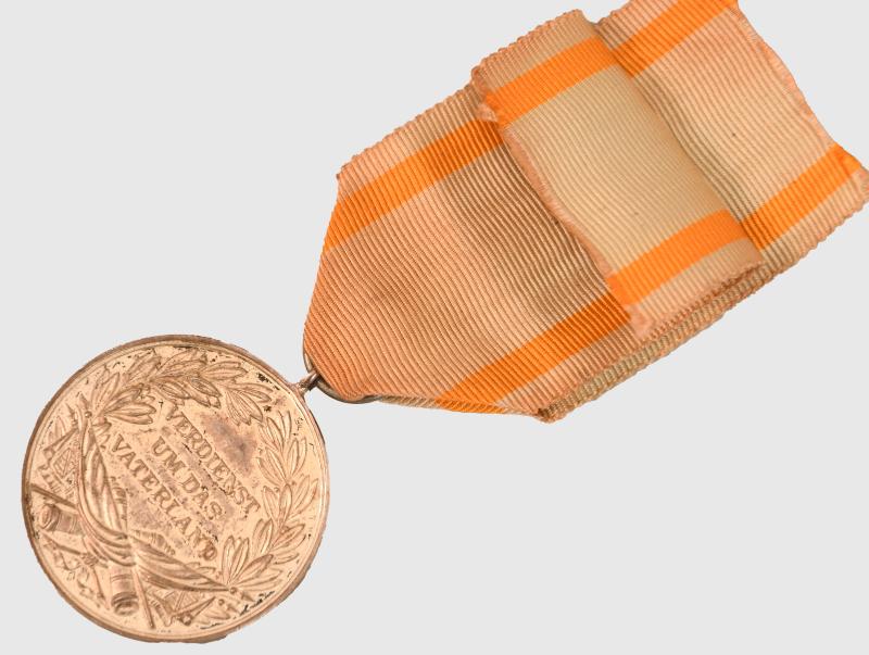 GERMAN WWI SAXON ST.HEINRICHS MILITARY MEDAL SILVER CLASS.