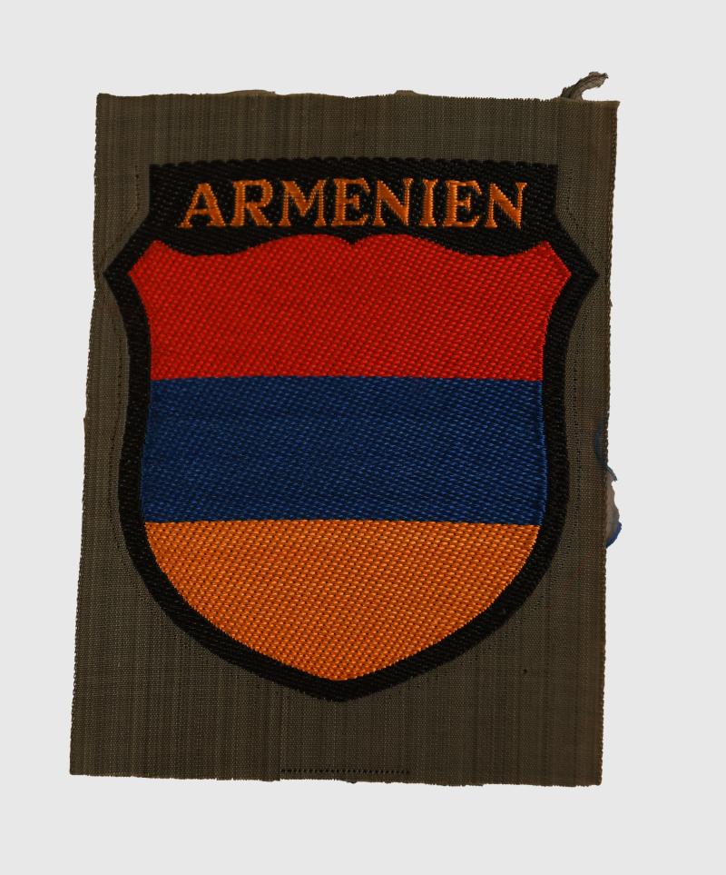 GERMAN WWII ARMENIEN SLEEVE SHIELD IN BEVO.