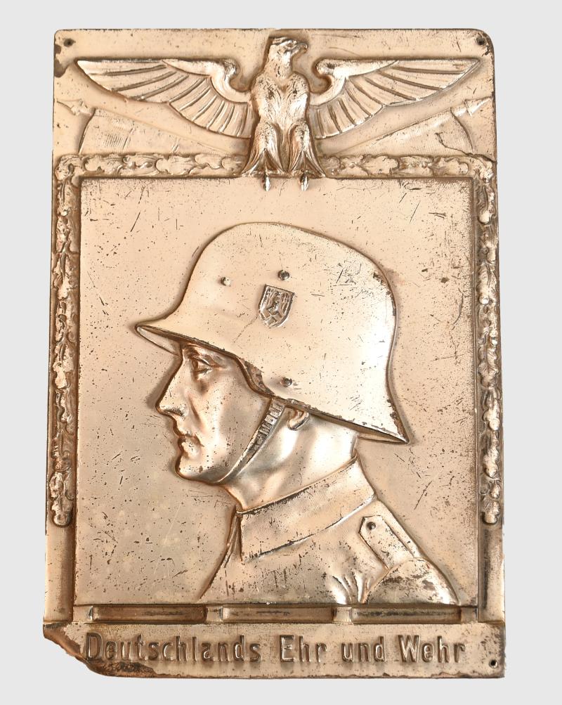 GERMAN WWII PROPAGANDA PLAQUE.