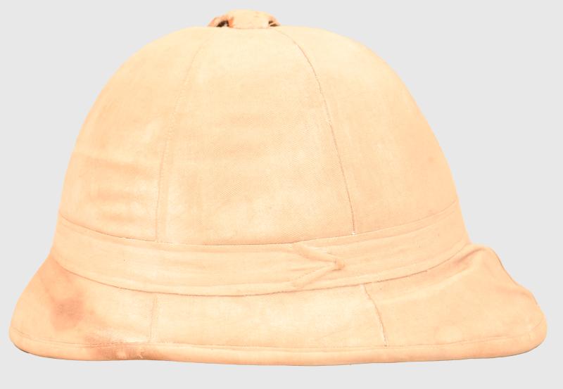 FRENCH COLONIAL OFFICERS PITH HELMET. ALGIERS MADE.