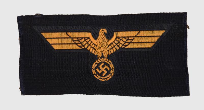 GERMAN WWII KRIEGSMARINE BEVO CAP EAGLE.