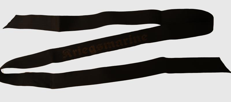 GERMAN WWII KRIEGSMARINE CAP TALLY FOR THE DECK CAP.