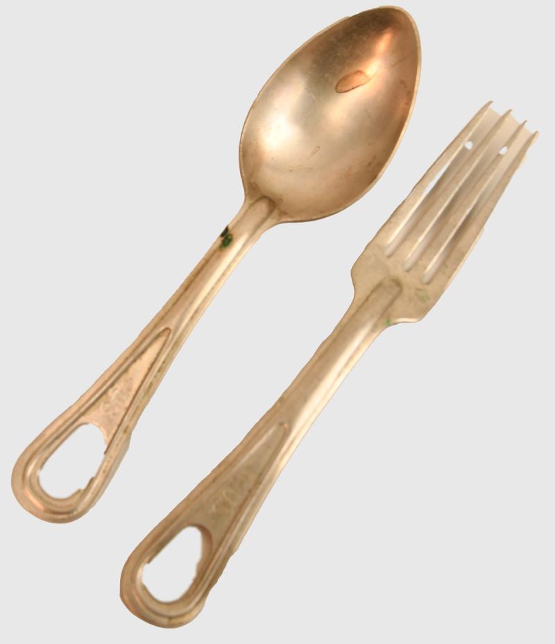 U.S.A. WWII MESS FORK AND SPOON.