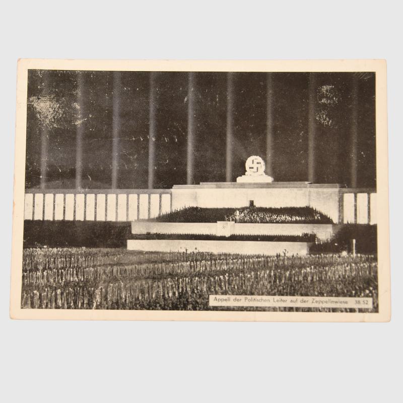 GERMAN WWII ZEPPELIN FIELD NUREMBERG CARD.