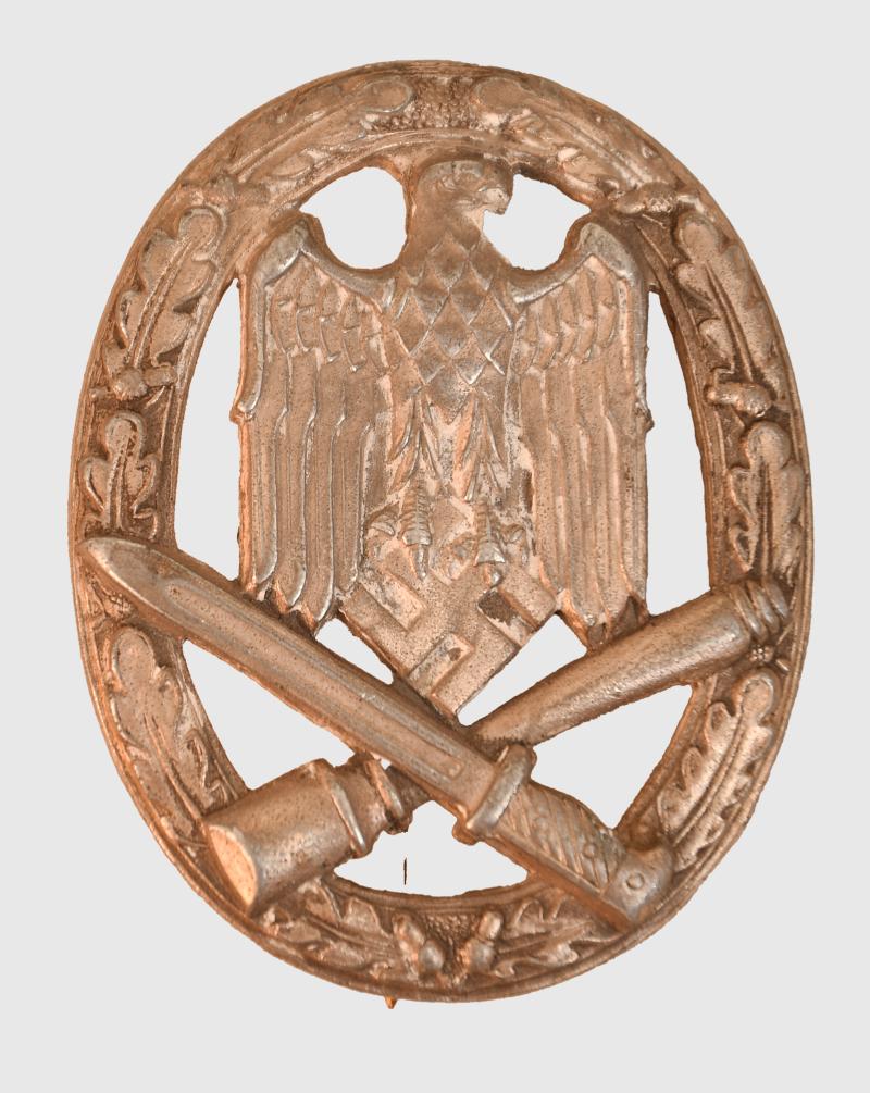 GERMAN WWII GENERAL ASSAULT BADGE IN SILVER.