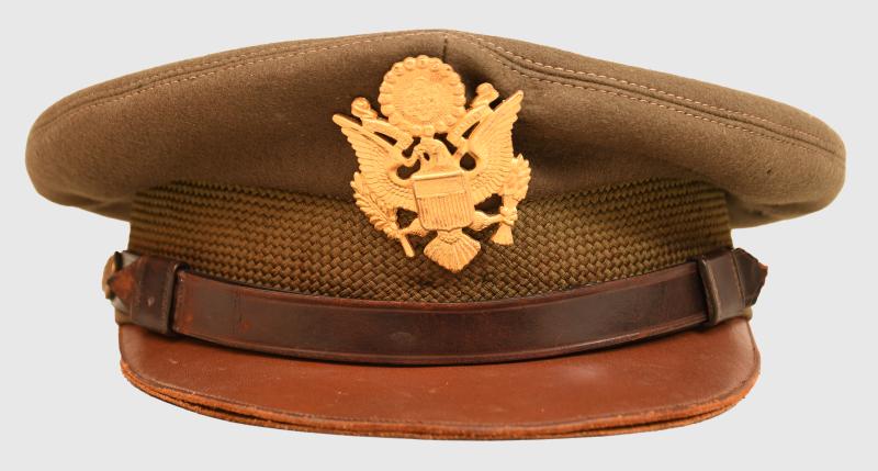 US WWII CHAPLAIN OFFICERS VISOR CAP.