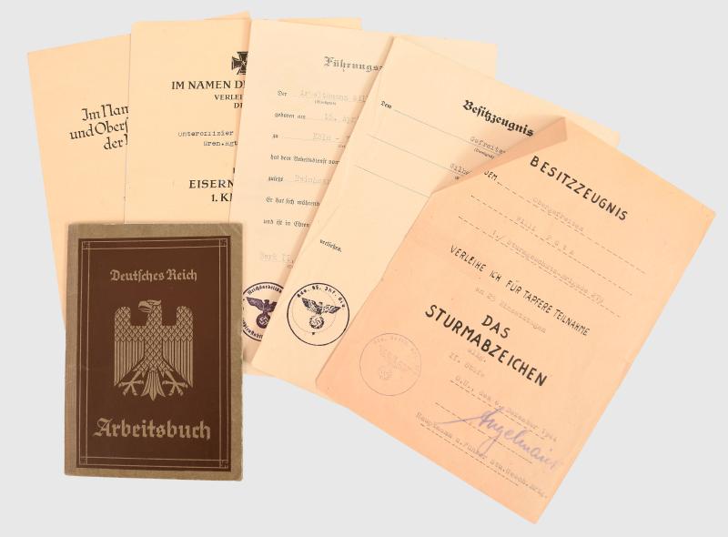 GERMAN WWII ASSAULT GUN 25 ACTIONS DOCUMENT GROUPING.