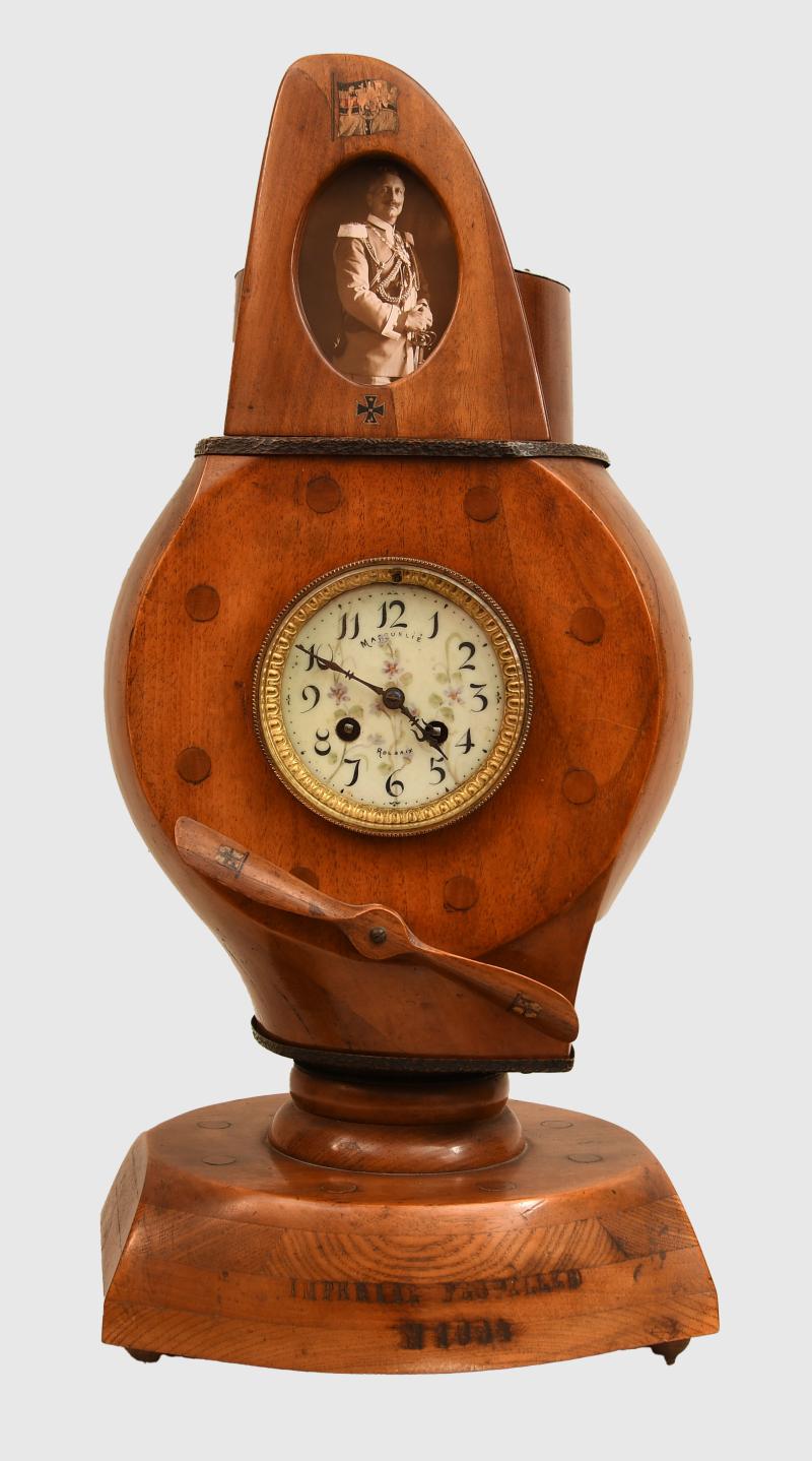 GERMAN WWI IMPRESSIVE GERMAN AVIATION CARVED WOOD STAND.