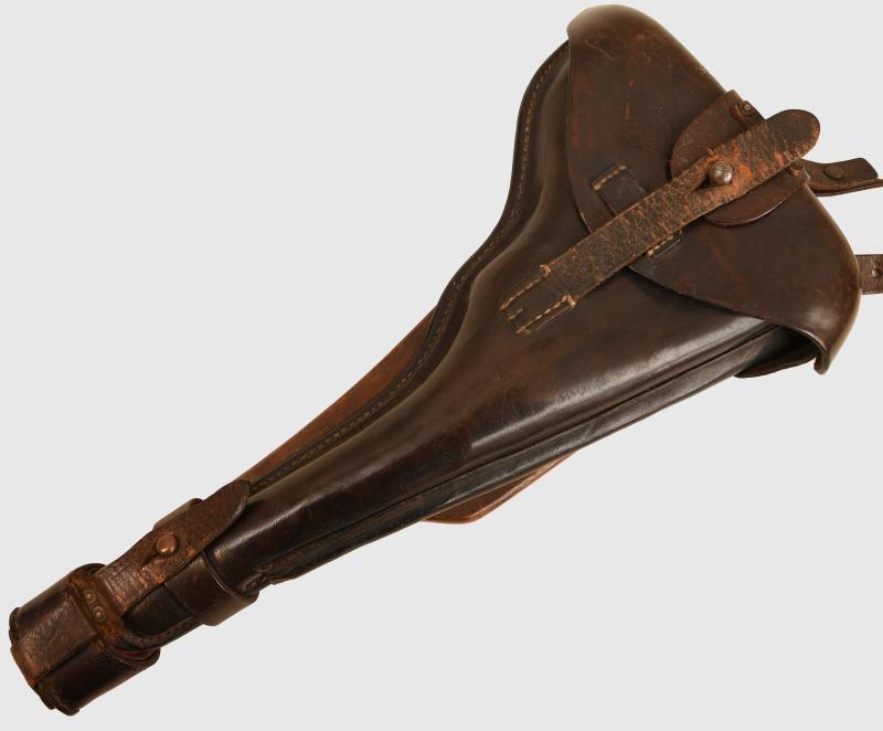 GERMAN WWI ARTILLERY LUGER HOLSTER AND STOCK RIG.