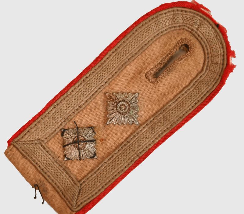 GERMAN WWII LUFTWAFFE FLAK TROPICAL SINGLE SHOULDER BOARD, SLIP-ON.