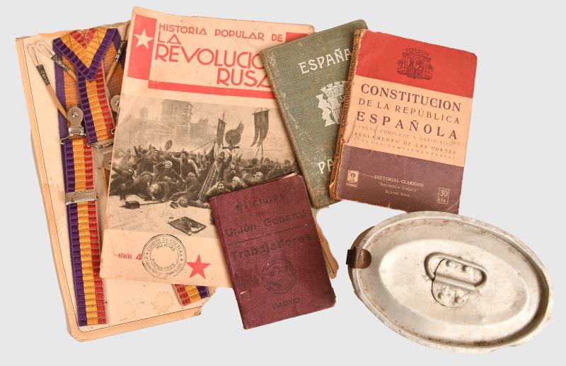 SPANISH CIVIL WAR PAPERWORK GROUPING.