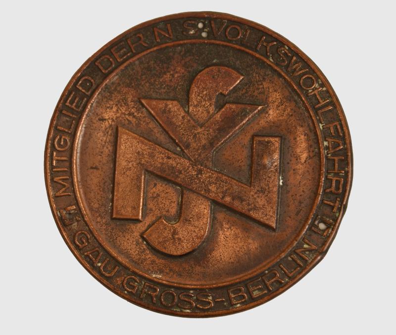 GERMAN WWII NSV DOOR PLAQUE.