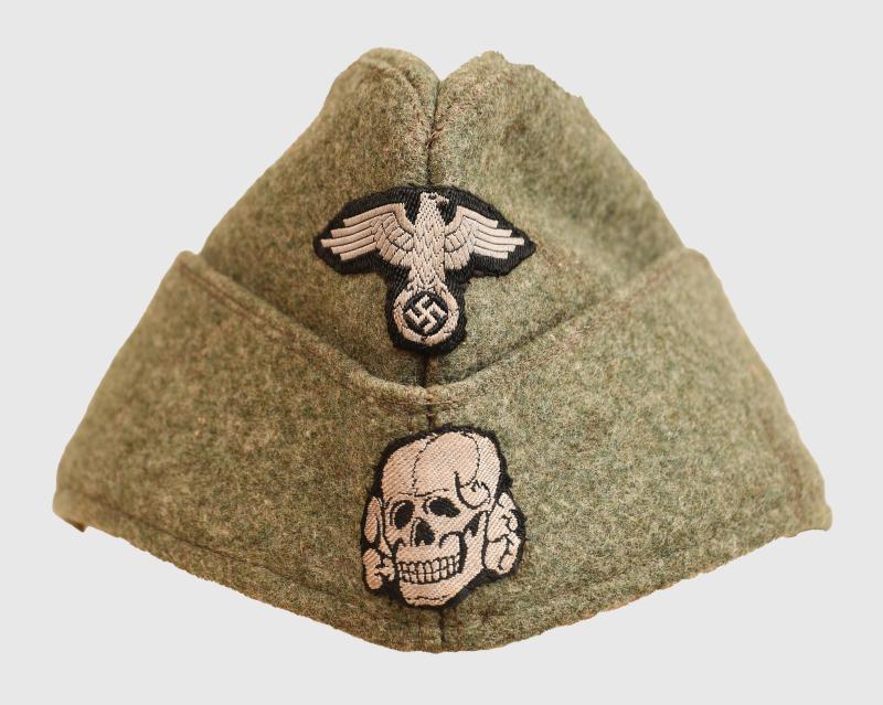 GERMAN WWII WAFFEN SS ENLISTED RANKS OVERSEAS CAP.