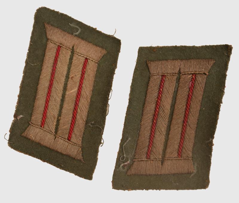 GERMAN WWII REICHWEHR PERIOD GENERAL STAFF OFFICERS COLLAR PATCHES.