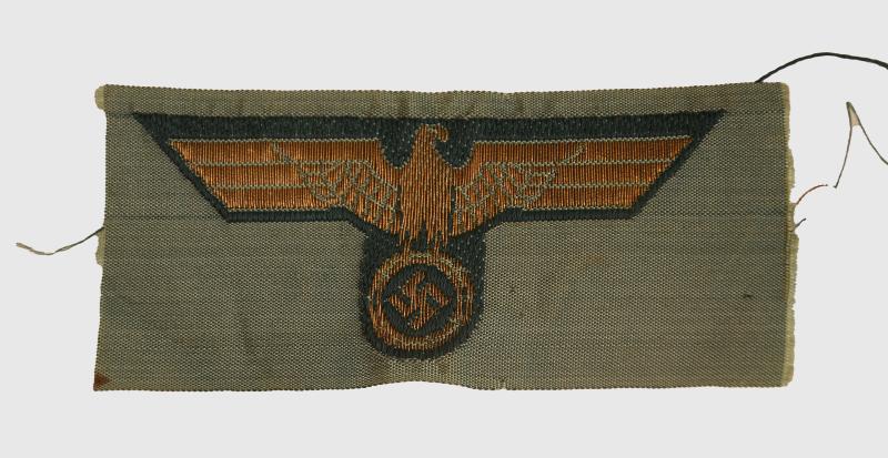 GERMAN WWII ARMY GENERAL’S BEVO WOVEN CAP EAGLE.