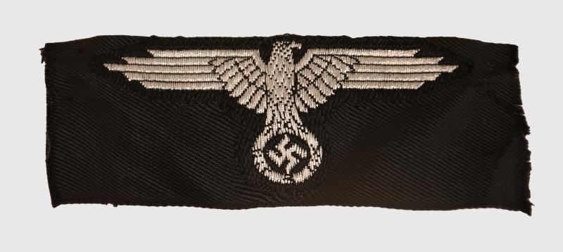 GERMAN WWII WAFFEN SS OFFICERS BEVO WOVEN OVERSEAS CAP EAGLE.