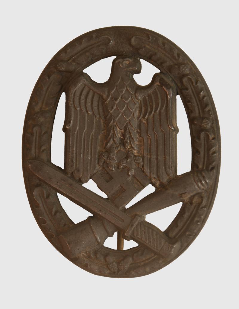 GERMAN WWII GENERAL ASSAULT BADGE IN SILVER.