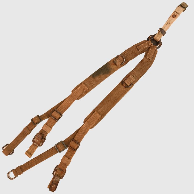 GERMAN WWII TROPICAL COMBAT Y STRAPS.
