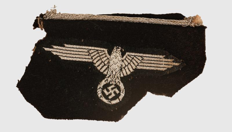 GERMAN WWII SS PANZER OFFICERS CUT OFF EAGLE.