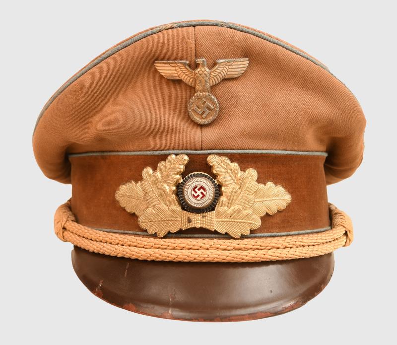 GERMAN WWII ORTSGRUPPE POLITICAL LEADERS VISOR CAP.
