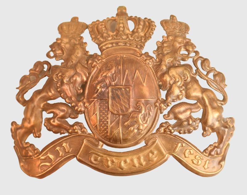 GERMAN WWI BAVARIAN OFFICERS PICKELHAUBE PLATE.