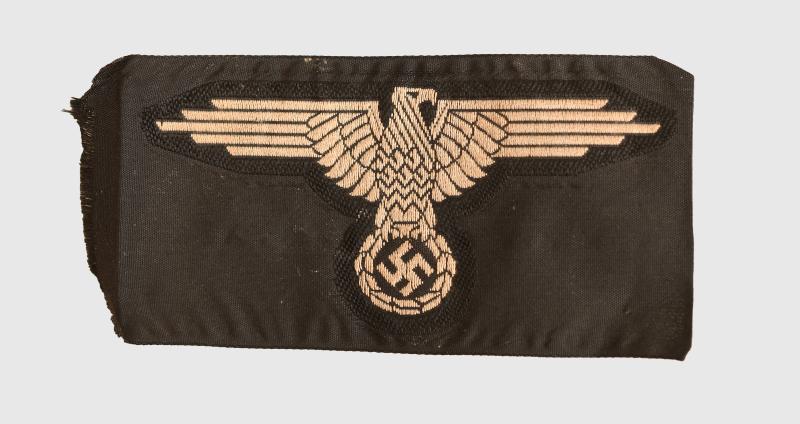 GERMAN WWII WAFFEN SS BEVO WOVEN ENLISTED MANS ARM EAGLE.