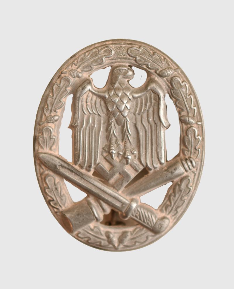 GERMAN WWII GENERAL ASSAULT BADGE IN SILVER.