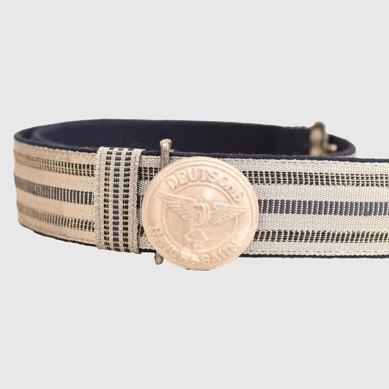 GERMAN WWII REICHBAHN OFFICIALS PARADE BELT AND BUCKLE.