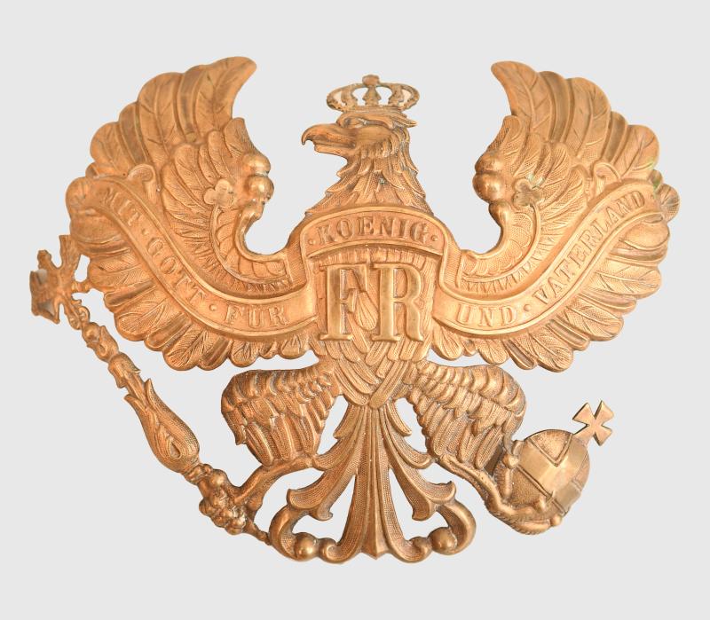 GERMAN WWI PRUSSIAN OFFICERS PICKELHAUBE PLATE.