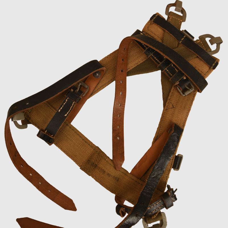 GERMAN WWII WEB AND LEATHER A FRAME.