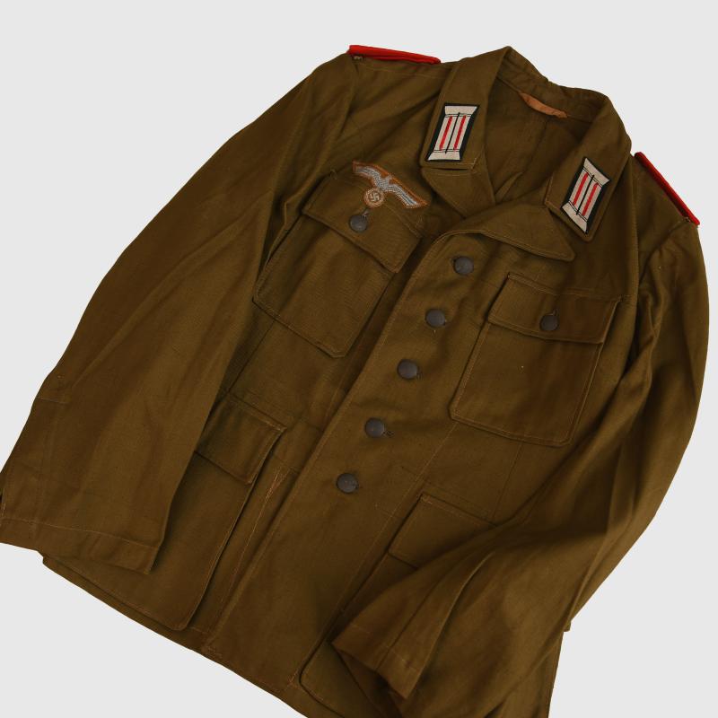 GERMAN WWII TROPICAL 2ND PATTERN ARTILLERY OFFICERS TUNIC.