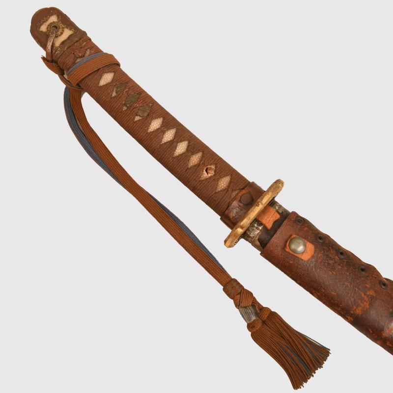 JAPANESE WWII OFFICERS KATANA, HAND MADE AND DATED.
